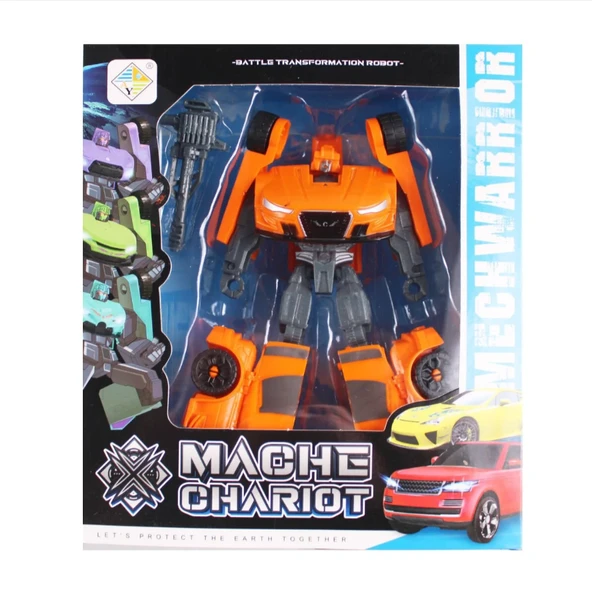 Mecha Warrior Mache Chariot Dönüşebilen Transformer Araba - Resim 3