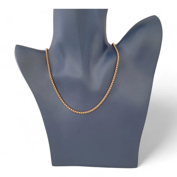 Örgü Çelik Zincir 45 cm Bronze Roze - Resim 2