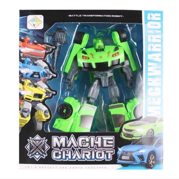Mecha Warrior Mache Chariot Dönüşebilen Transformer Araba - Resim 2