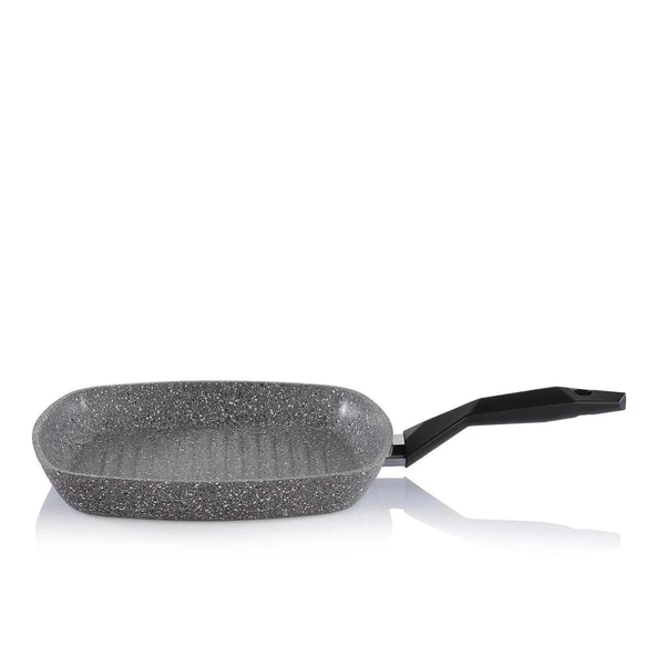 Schafer Granit Grill Tava 28 CM ve Bambu Et Döveceği - Resim 2