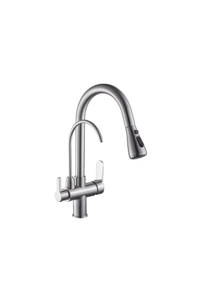 FLEKO SPİRALLİ ARITMALI EVİYE BATARYASI (KROM) - Resim 2