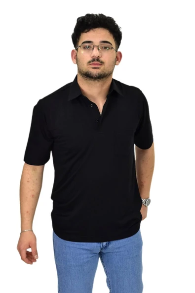 Erkek Büyük Beden Gömlek Yaka Tişört T6065 BGL-ST04540 ürün görseli 1