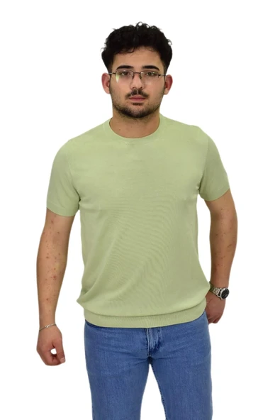 Erkek Triko Sıfır Yaka Tişört  P6035 BGL-ST04505 ürün görseli 1