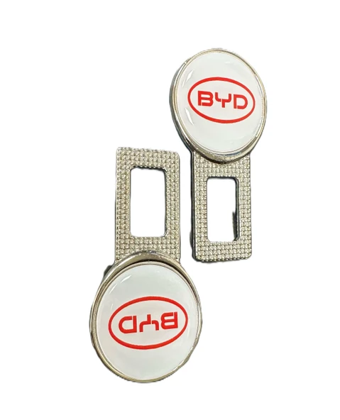 BYD Logolu Ses Susturucu Metal  2 adet KIRMIZI ürün görseli 1