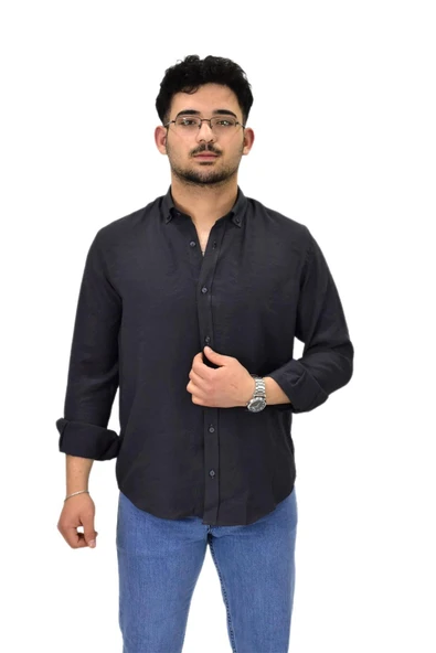 Erkek Spor Silim Fit Uzun Kol Gömlek G5019 BGL-ST04493 ürün görseli 1
