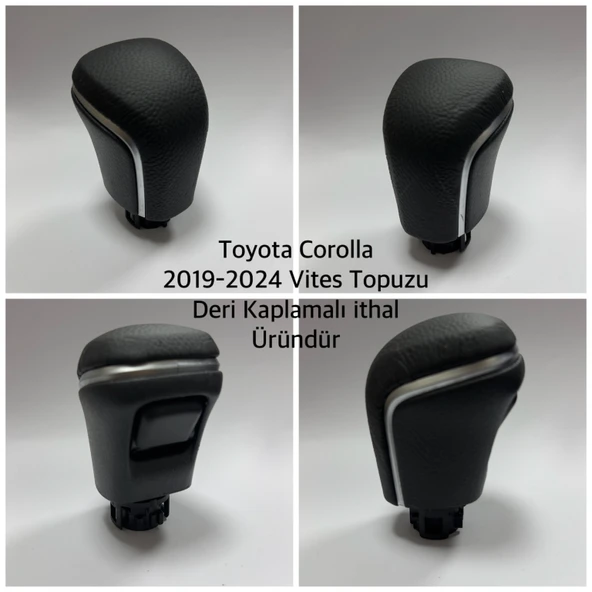 Toyota Corolla Camry Otomatik Vites Topuzu Siyah 2019-2024 DERİ KAPLAMALI ürün görseli 1