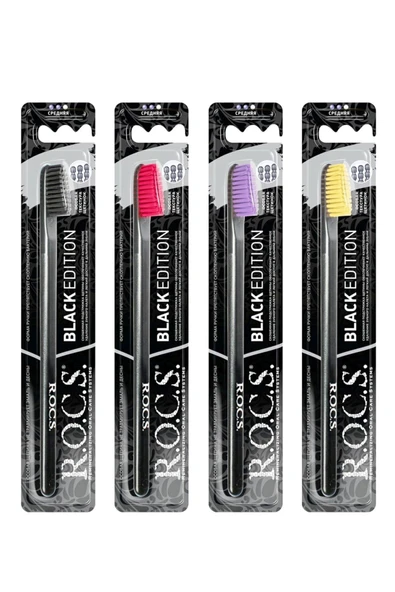 R.O.C.S. Rocs Black Edıtıon Beyazlatıcı Diş Fırçası - 4lü Set ürün görseli 1