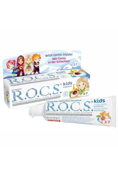R.O.C.S. Rocs Kids 3-7 Yaş Meyveli Çocuk Diş Macunu (meyve Külahı) 35 Ml ürün görseli 1