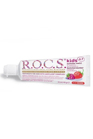 R.O.C.S. Kids 4-7 Yaş Diş Macunu 45 G - Ahududu Çilek ürün görseli 1