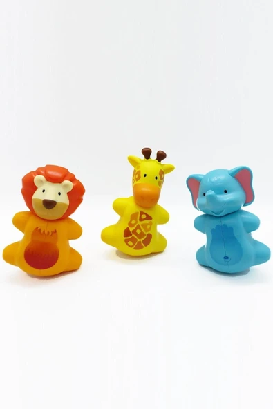 Flipper Zürafa Figürlü Otomatik Kapaklı Diş Fırçası Hijyenik Saklama Kabı 3lü Set - Fil / Aslan ürün görseli 1