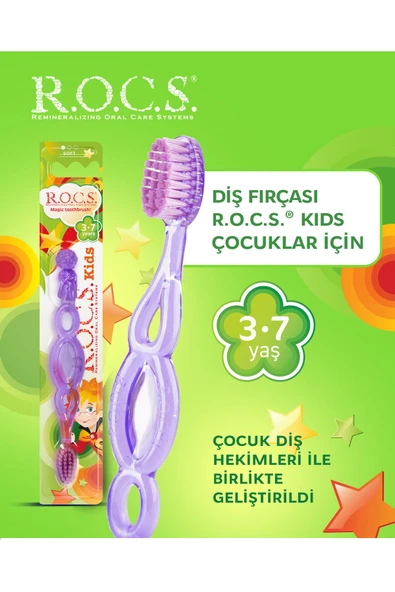 R.O.C.S. Rocs Kıds 3-7 Yaş Diş Fırçası - Mor Renk ürün görseli 1