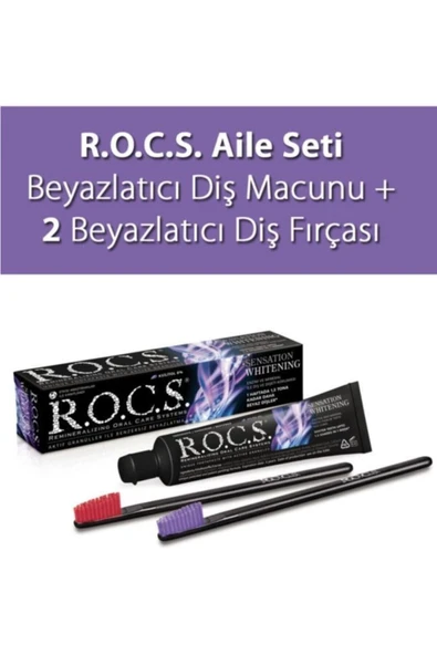 R.O.C.S. Rocs Sensation Whitening Beyazlatıcı Diş Macunu Ve 2 Diş Fırçası ürün görseli 1