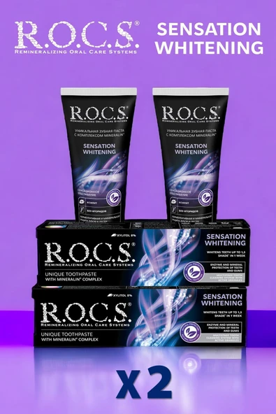R.O.C.S. Rocs Sensatıon Whıtenıng Ekstra Beyazlatıcı Diş Macunu 74gr X 2 Adet ürün görseli 1