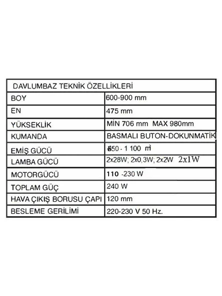 Alveus Mod F17 Beyaz Davlumbaz - Resim 7