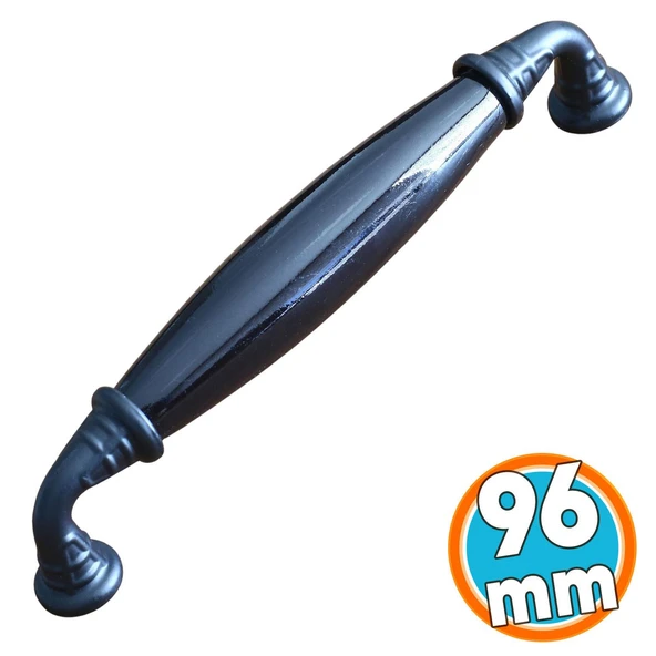 Porselen Siyah 96 Mm Mobilya Mutfak Kulpları Çekmece Dolap Kulplar Kapak Kulpu Kulbu Dolabı ürün görseli 1