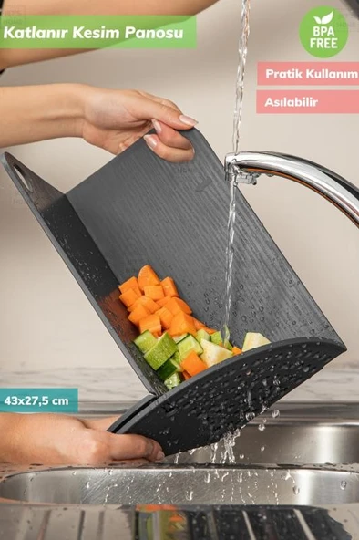 Katlanır Kesim Panosu Katlanabilir Kesme Tahtası Bpa Free ürün görseli 1