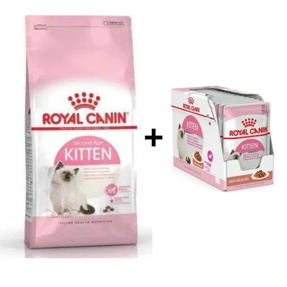 Royal Canin Kitten Yavru Kuru Kedi Maması 4 Kg + 12 Adet Yaş Mama ürün görseli 1
