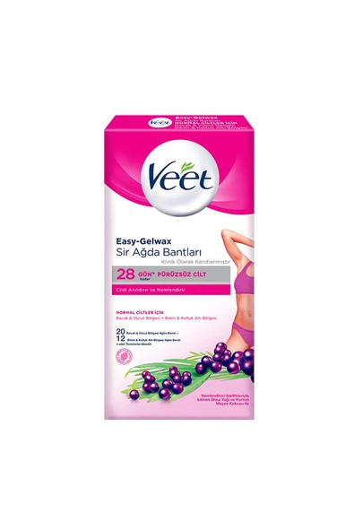 Veet Sir Ağda Bantları Vücut İçin 12 Adet Ağda Bantı ürün görseli 1