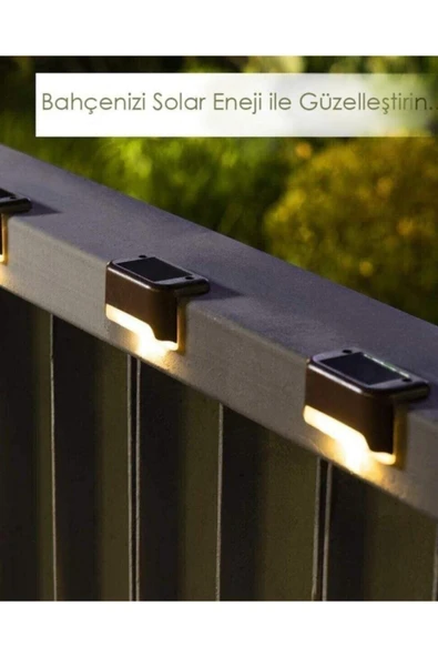 VANCKEY  Köşebent Merdiven Veranda Solar Güneş Enerjili Bahçe Led Lamba ürün görseli 1