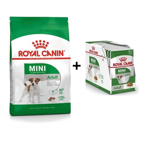 Royal Canin Mini Adult Köpek Maması 2 kg + 12 Adet Yaş Mama ürün görseli 1