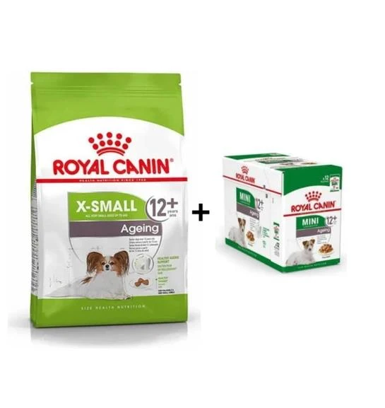Royal Canin XSmall Ageing +12  Köpek Maması 1,5 kg + 12 Adet Yaş Mama ürün görseli 1