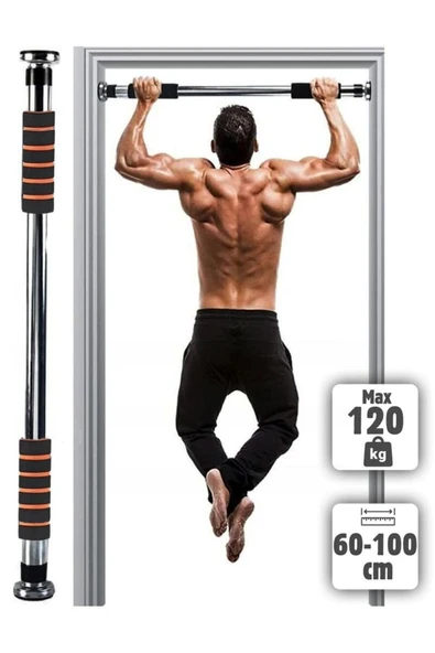 VANCKEY  Barfiks Demiri Kapı Barı Koridor 60-100cm Koridor Barfiksi Barfix Spor Aleti Demiri Barfiks Çubuğu ürün görseli 1