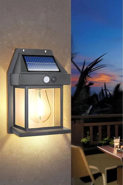 VANCKEY  2024 Model Suya Dayanıklı Hareket Sensörlü Güneş Enerjili Solar Led Dış Mekan Bahçe Lambası ürün görseli 1