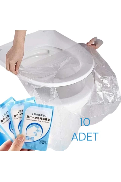 VANCKEY  10  Adet Tek Kullanımlık Klozet Örtüsü Klozet Poşeti Klozet Kapak Örtüsü Şeffaf ürün görseli 1