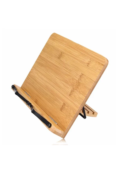 VANCKEY  Rahle Bambu Ahşap Katlanabilir Kitap Okuma Standı - Kuran Okuma Kitap-tablet -5 Kademeli ürün görseli 1
