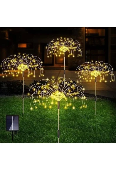 VANCKEY  Solar Güneş Enerjili 90 led Karahindiba Havaifişek Bahçe Aydınlatma  Işığı Günışığı 1 (Adet) ürün görseli 1