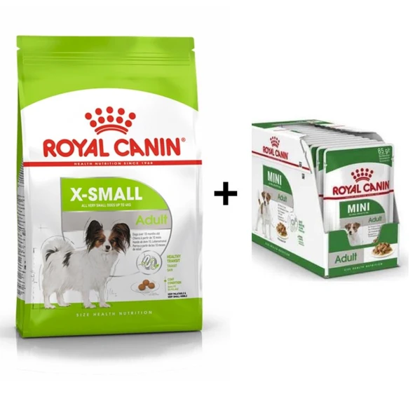 Royal Canin Adult X Small Köpek Maması 1,5 kg + 12 Adet Yaş Mama ürün görseli 1