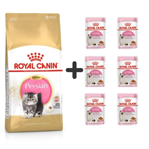 Royal Canin Kitten Persian Yavru Kedi Maması 2 kg + 6 Adet Yaş Mama ürün görseli 1