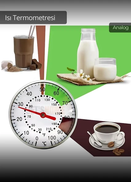 Isı Termometresi Analog Termometre Fırın Termometre Mama Termometresi Sıvı Termometresi ürün görseli 1
