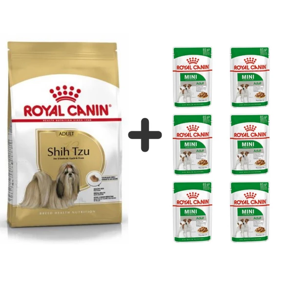 Royal Canin Shih Tzu Yetişkin Köpek Maması 1.5 Kg + 6 Adet Yaş Mama ürün görseli 1