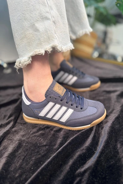 Unisex Ortopedik Spor Ayakkabı Şeritli Bağcıklı Alçak Düz Kaymaz Taban Hafif Yürüyüş Sneaker 1595 ürün görseli 1