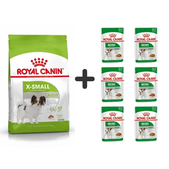 Royal Canin Adult X Small Köpek Maması 1,5 kg + 6 Adet Yaş Mama ürün görseli 1