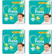 Prima Bebek Bezi Aktif Bebek 8 Beden 17+ Kg 4 X 31 124 Adet ürün görseli 1