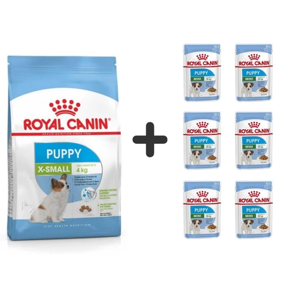 Royal Canin X Small Yavru Köpek Maması 1,5 kg + 6 Adet Yaş Mama ürün görseli 1