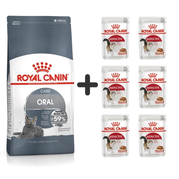 Royal Canin Oral Care Kedi Maması 1,5 Kg + 6 Adet Yaş Mama ürün görseli 1