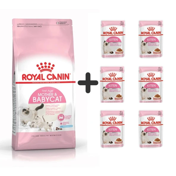 Royal Canin Mother BabyCat Yavru Kuru Kedi Maması 2 Kg + 6 Adet Yaş Mama ürün görseli 1