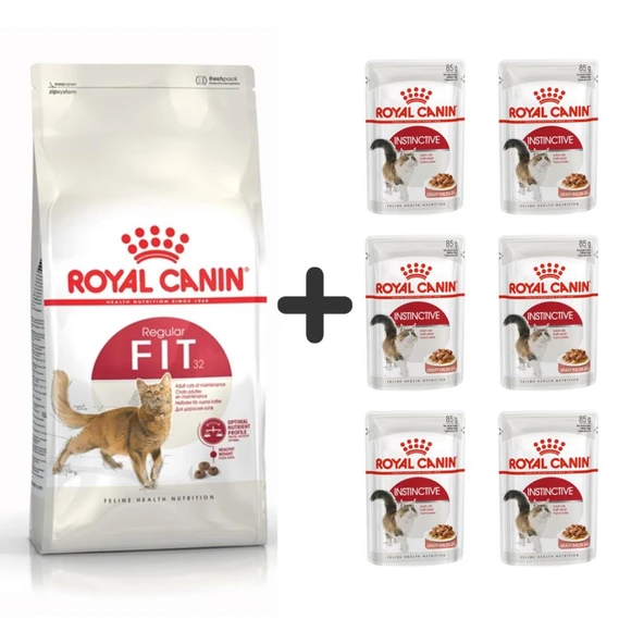 Royal Canin Fit 32  Kuru Kedi Maması 2 Kg + 6 Adet Yaş Mama ürün görseli 1