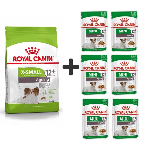 Royal Canin XSmall Ageing +12  Köpek Maması 1,5 kg + 6 Adet Yaş Mama ürün görseli 1