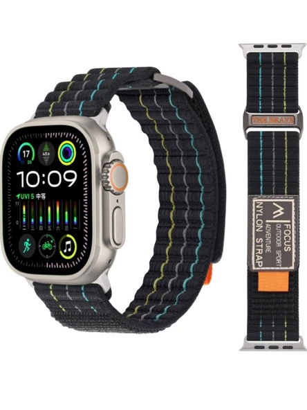 Apple Watch Ultra 2, 3, 8, 9, 10 Uyumlu Focus Trail Loop Akıllı Saat Kordonu -  Kayışı (45-49mm) ürün görseli 1
