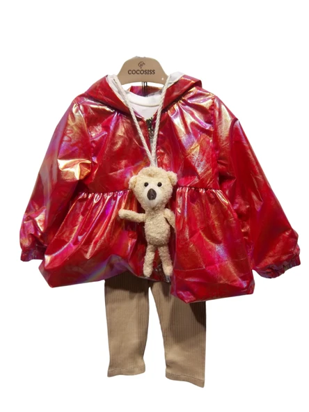 RAINCOAT AYICIK AKSESUARLI KIZ TAKIM ürün görseli 1