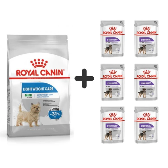 Royal Canin Light Weight Care Köpek Maması 3 Kg + 6 Adet Yaş Mama ürün görseli 1