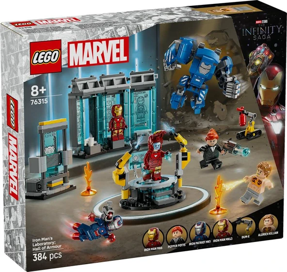 LEGO Super Heroes 76315 Iron Man's Laboratory: Hall of Armor ürün görseli 1