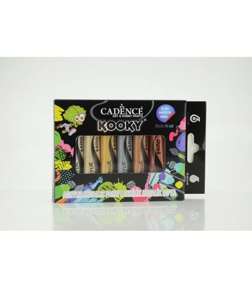 CADENCE KOOKY METALİK AKRİLİK 6'LI SET 15ML ürün görseli 1