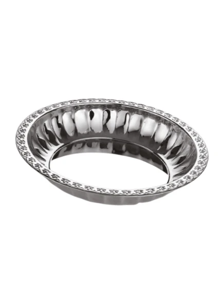 Çelik Meyvelik Tabak 22 cm Paslanmaz Çelik Tabak - Resim 2