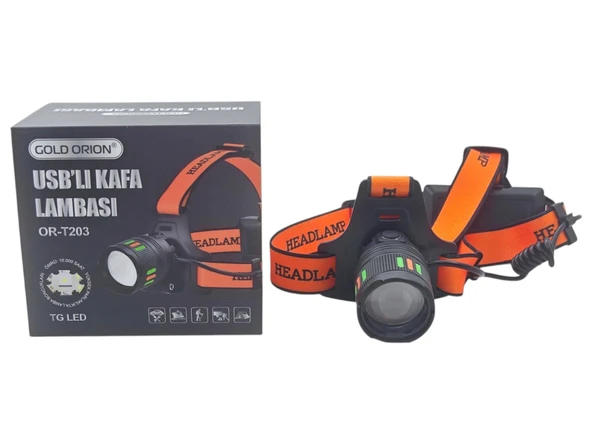 Gold Orion OR-T203 10000 Saat Şarjlı Kafa Lambası ürün görseli 1
