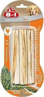 8in1 Delights Bones Köpekler için Tavuklu Ağız Bakım Kemiği (3'lü) Sticks 75gr ürün görseli 1